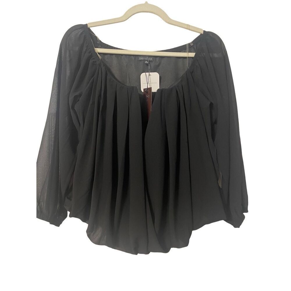 Zenobia Black Plus size Blouse